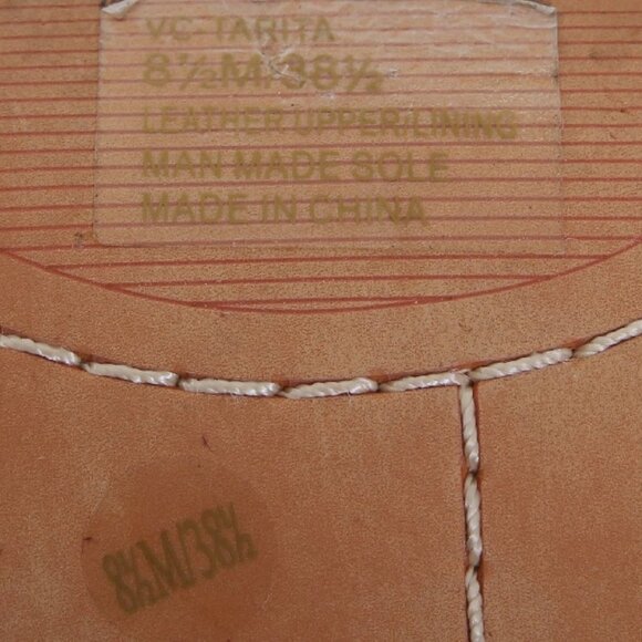 Vince Camuto Tarita Leather Cutout Lace Up Open Toe Sandals Red Women Size 8.5 - Picture 12 of 15